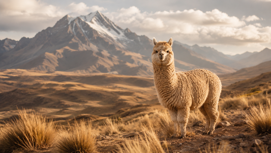 Alpaga dans un paysage naturel des Andes péruviennes