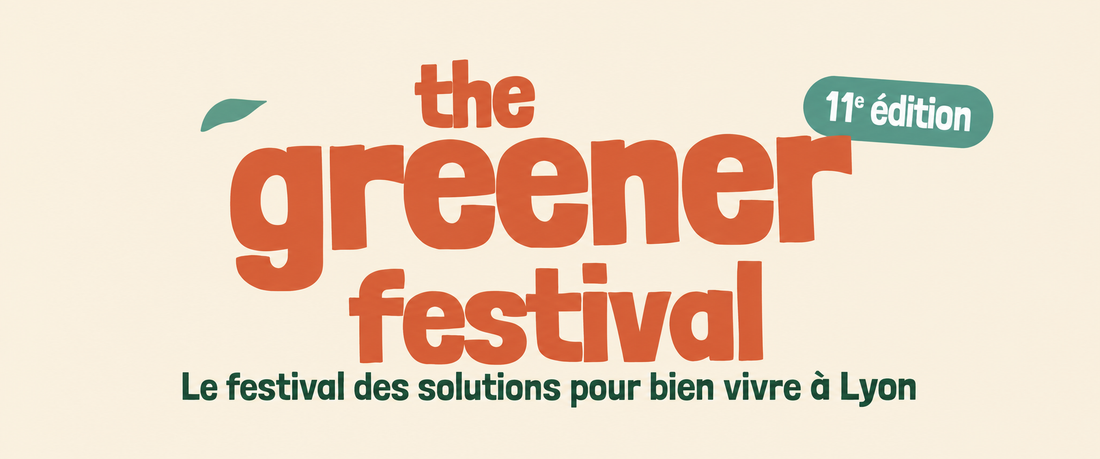 Visuel du Greener Festival, 11e édition à Lyon, aux couleurs douces