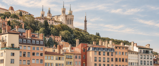Vue de Lyon et de la basilique Notre-Dame de Fourvière